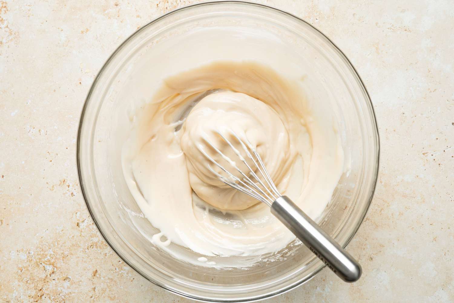 Bowl of Maple Glaze for Pumpkin Scones