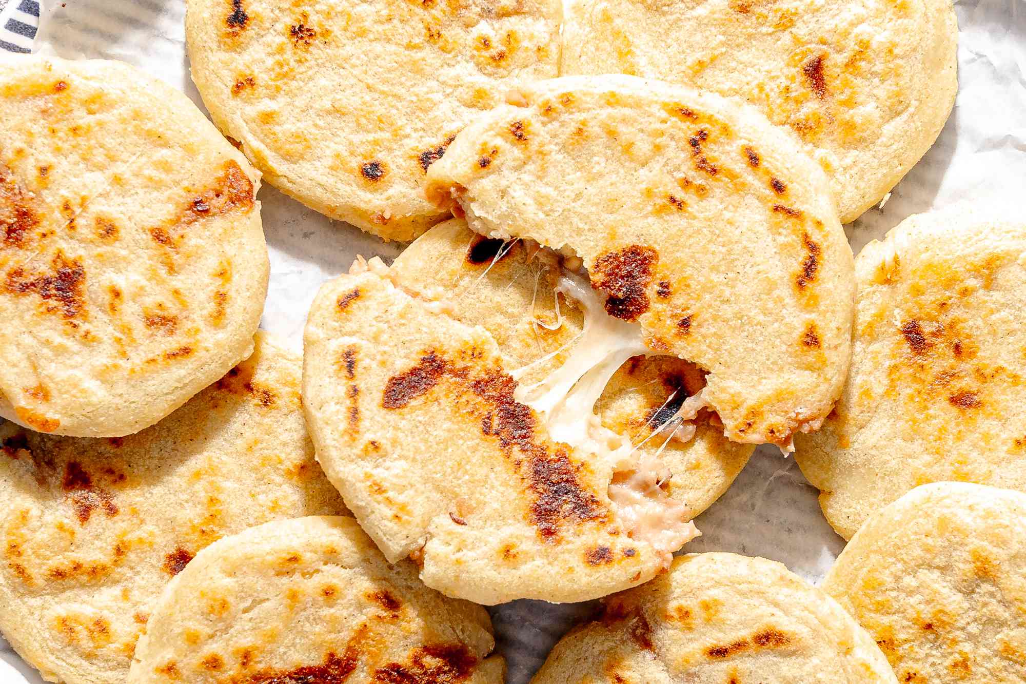 Pupusas with One Cut in Half