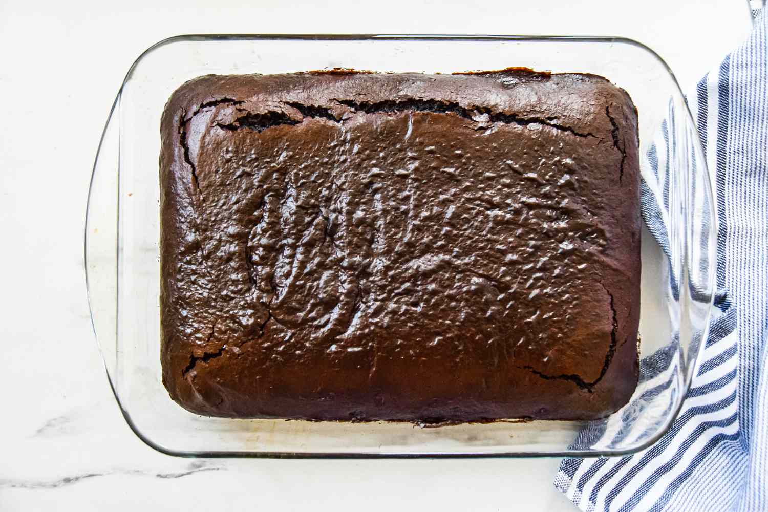 Baked Chocolate Mayonnaise Sheet Cake in a Baking Pan