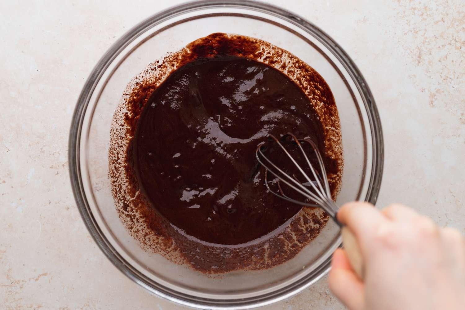 Melt chocolate in bowl.