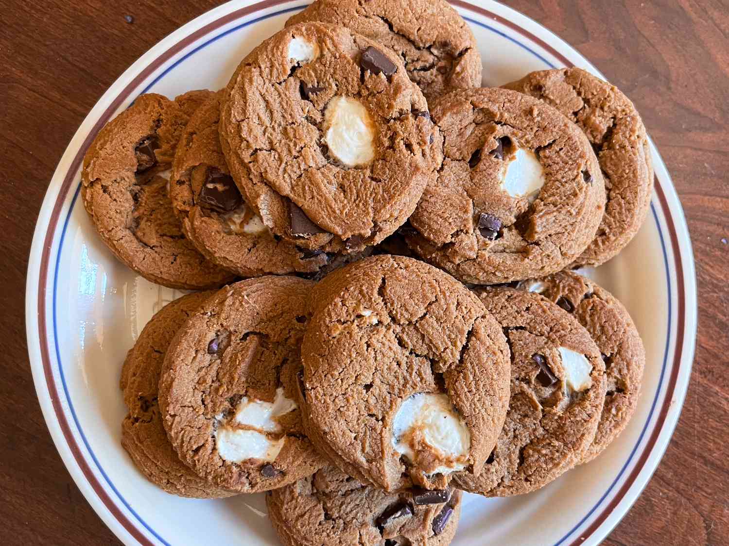Costco s'mores cookies on a plate