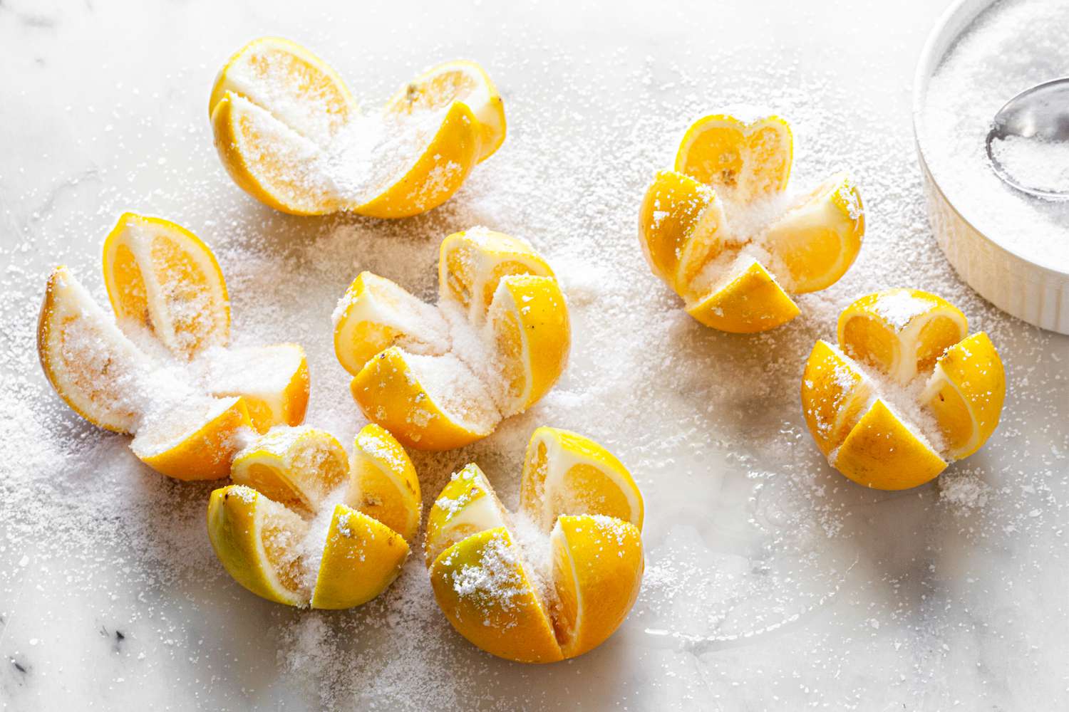 Lemons Quarters Salted for Salted Lemons