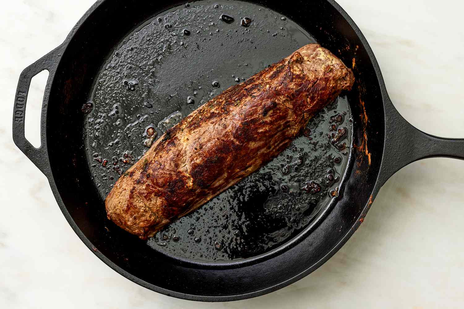 Roasted Fillet of Beef in a Cast Iron Skillet