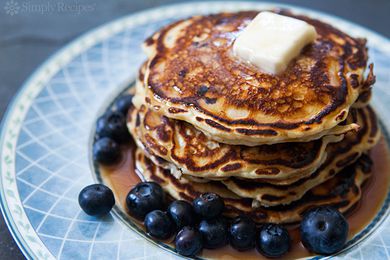 Blueberry Buttermilk Pancakes ready to serve