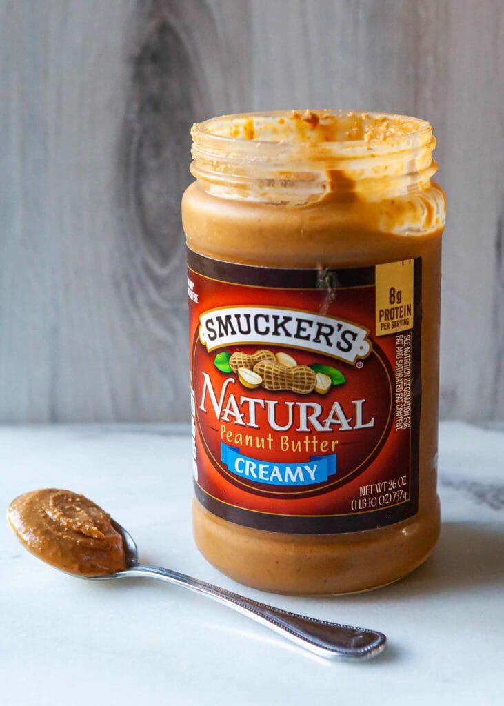 Jar of Smuckers natural peanut butter