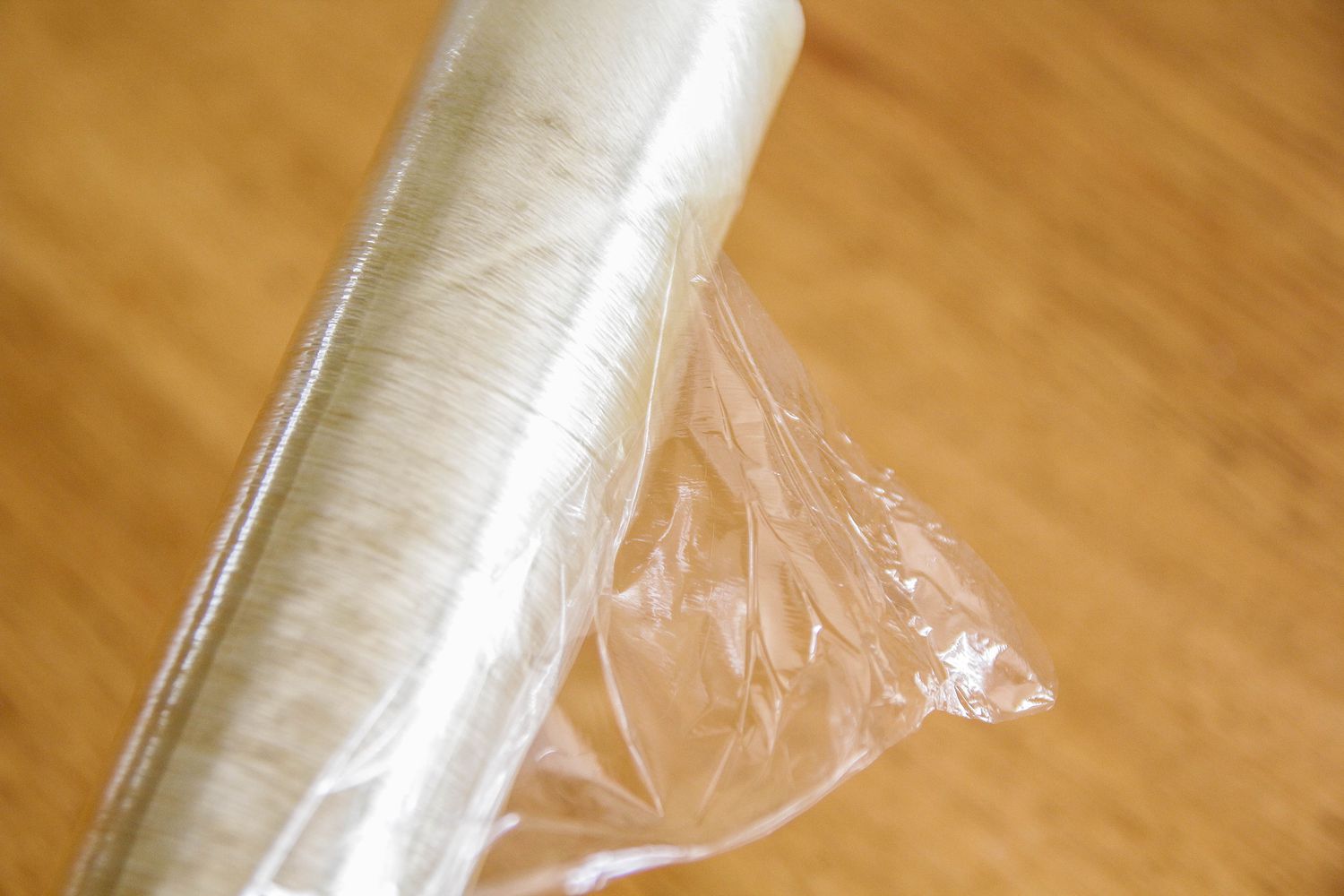 A roll of plastic wrap