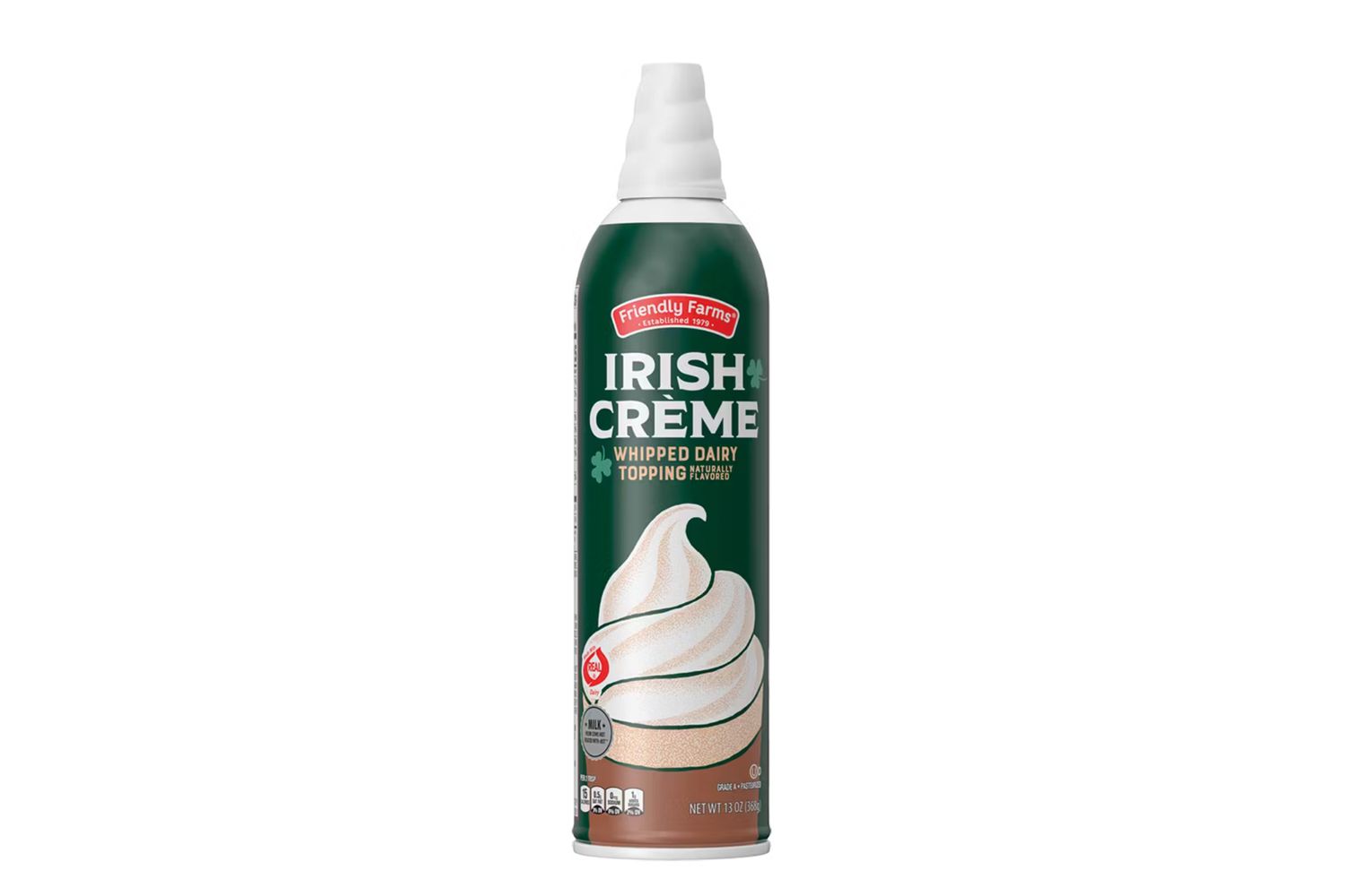A bottle of ALDI Irish cream topping