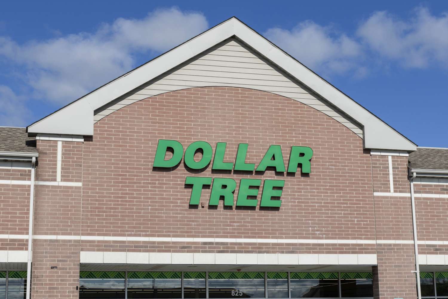 The exterior front view of a Dollar Tree store