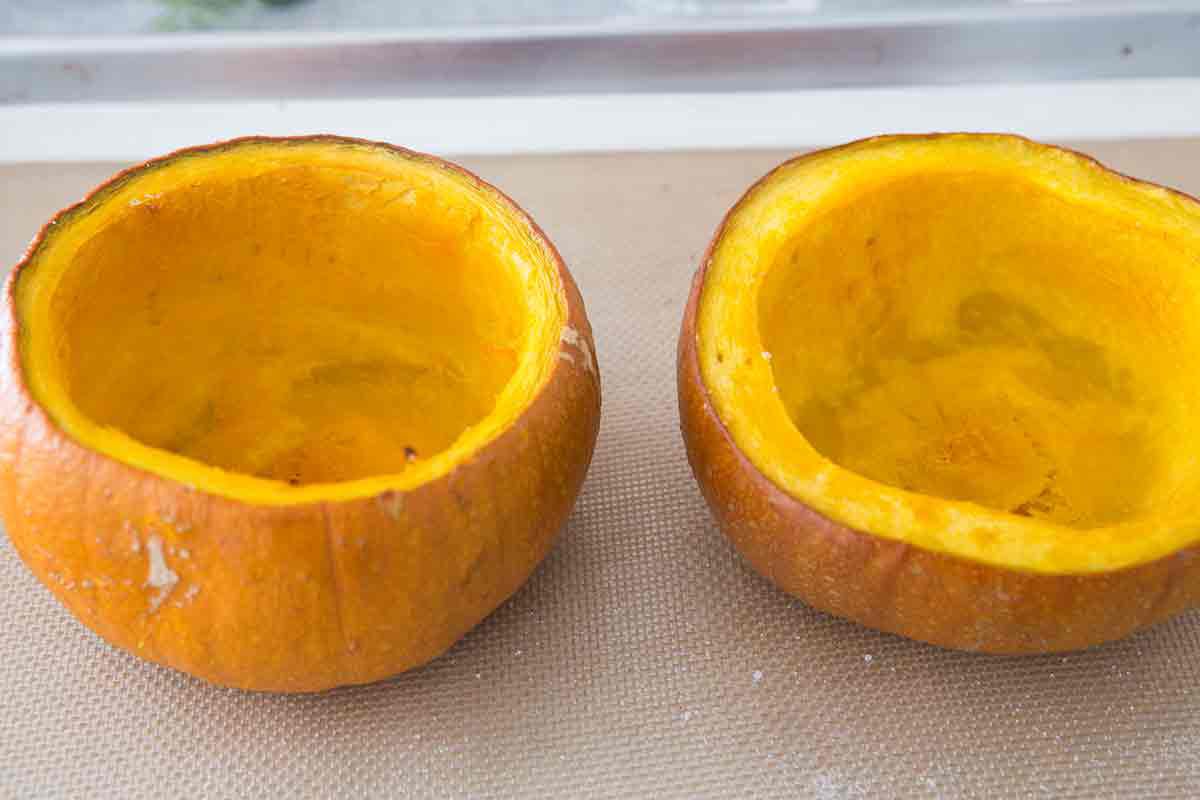 cooked pumpkin shells