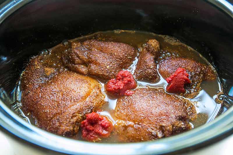 how to make chicken taco meat in crock pot