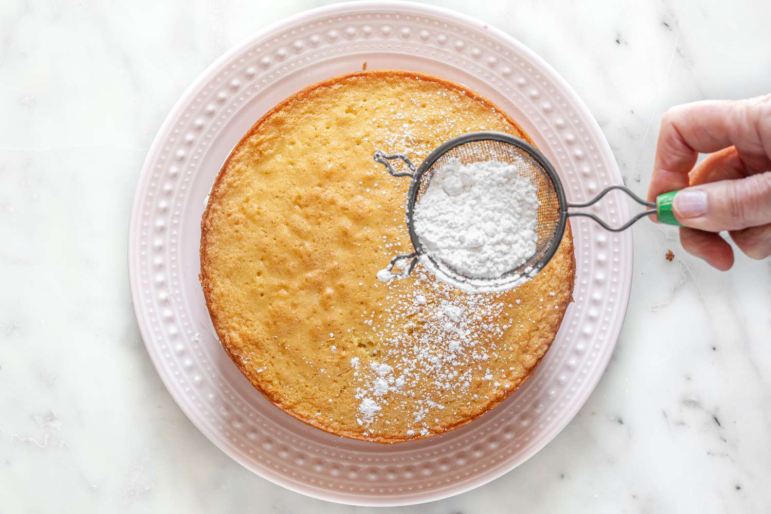 Victoria Sponge Cake Dusted with Powdered Sugar