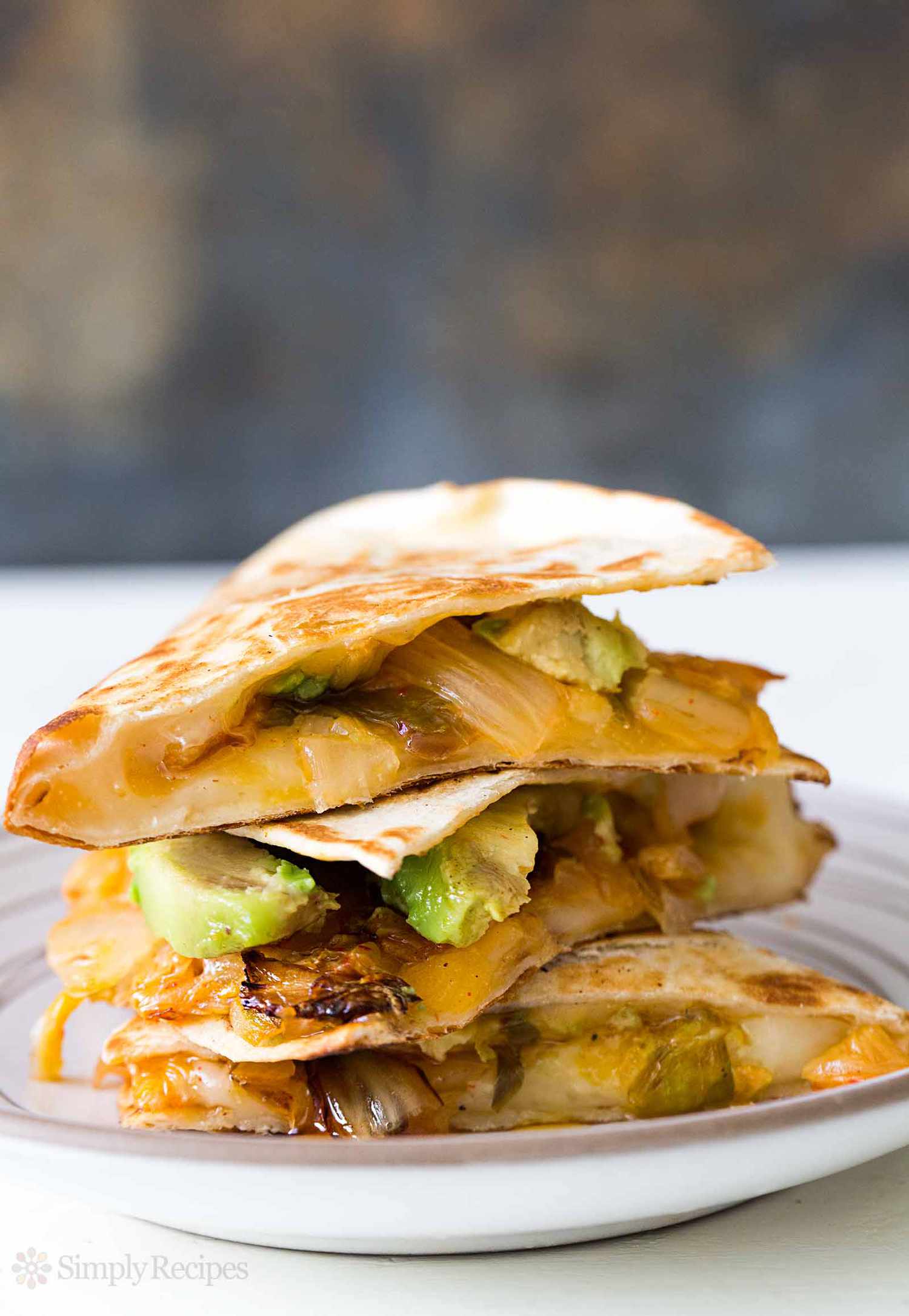 Kimchi Avocado Quesadillas