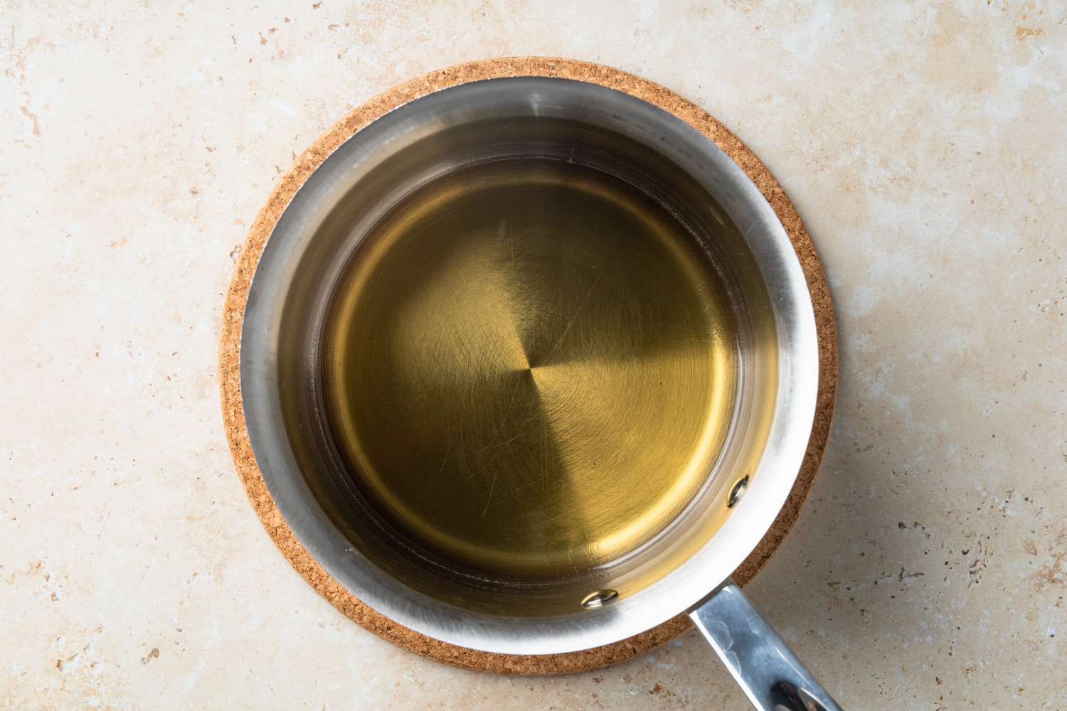 Pot of Simple Syrup for Almond Croissant Recipe