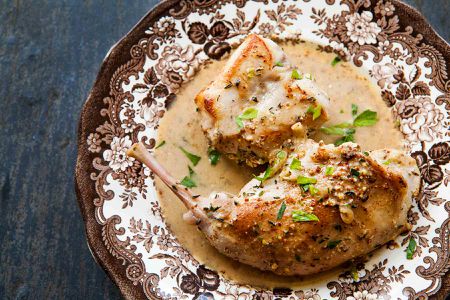 Rabbit in Mustard Sauce