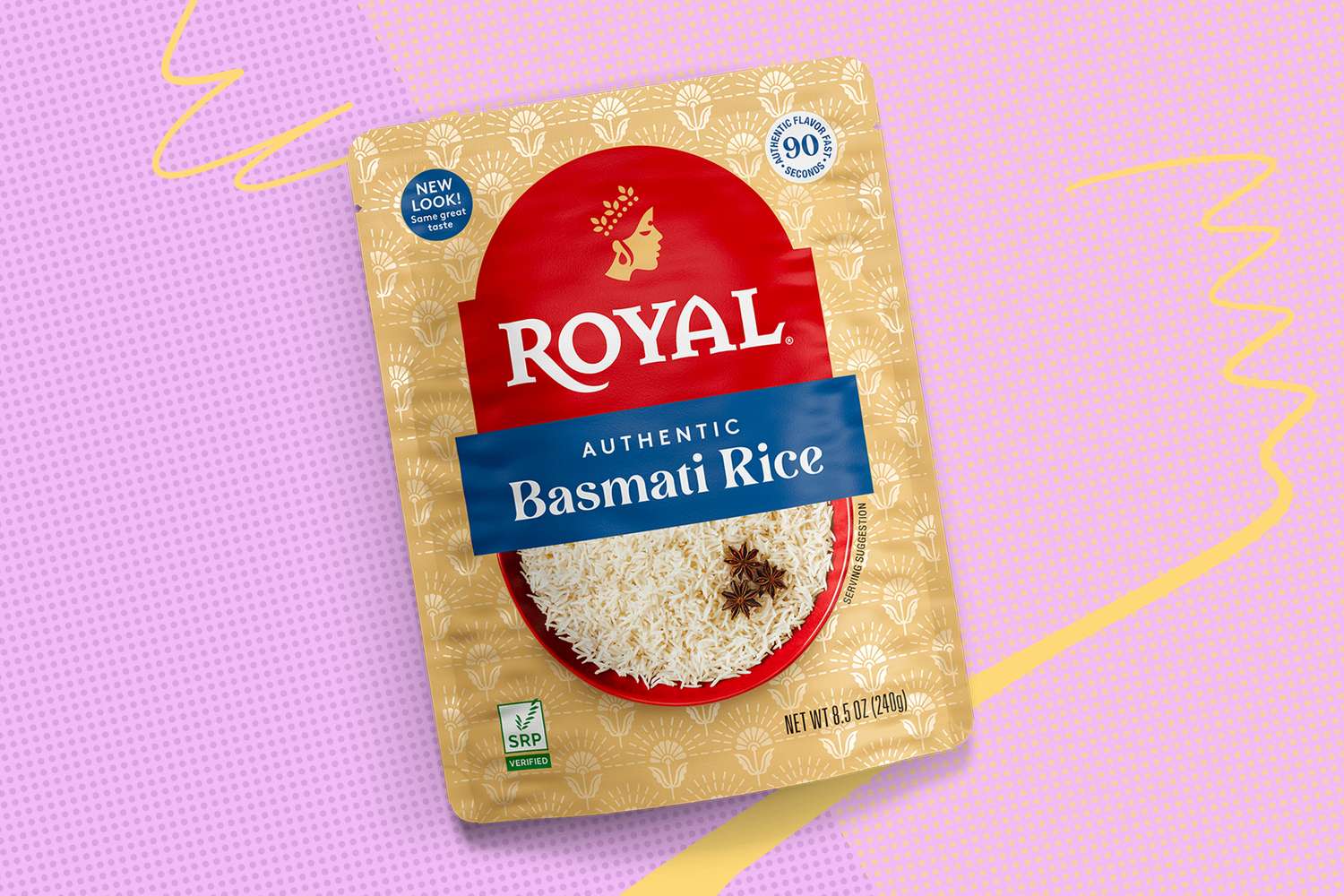 Packaging of Royal brand Basmati rice readytoeat pouch