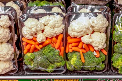 Packages of precut vegetables