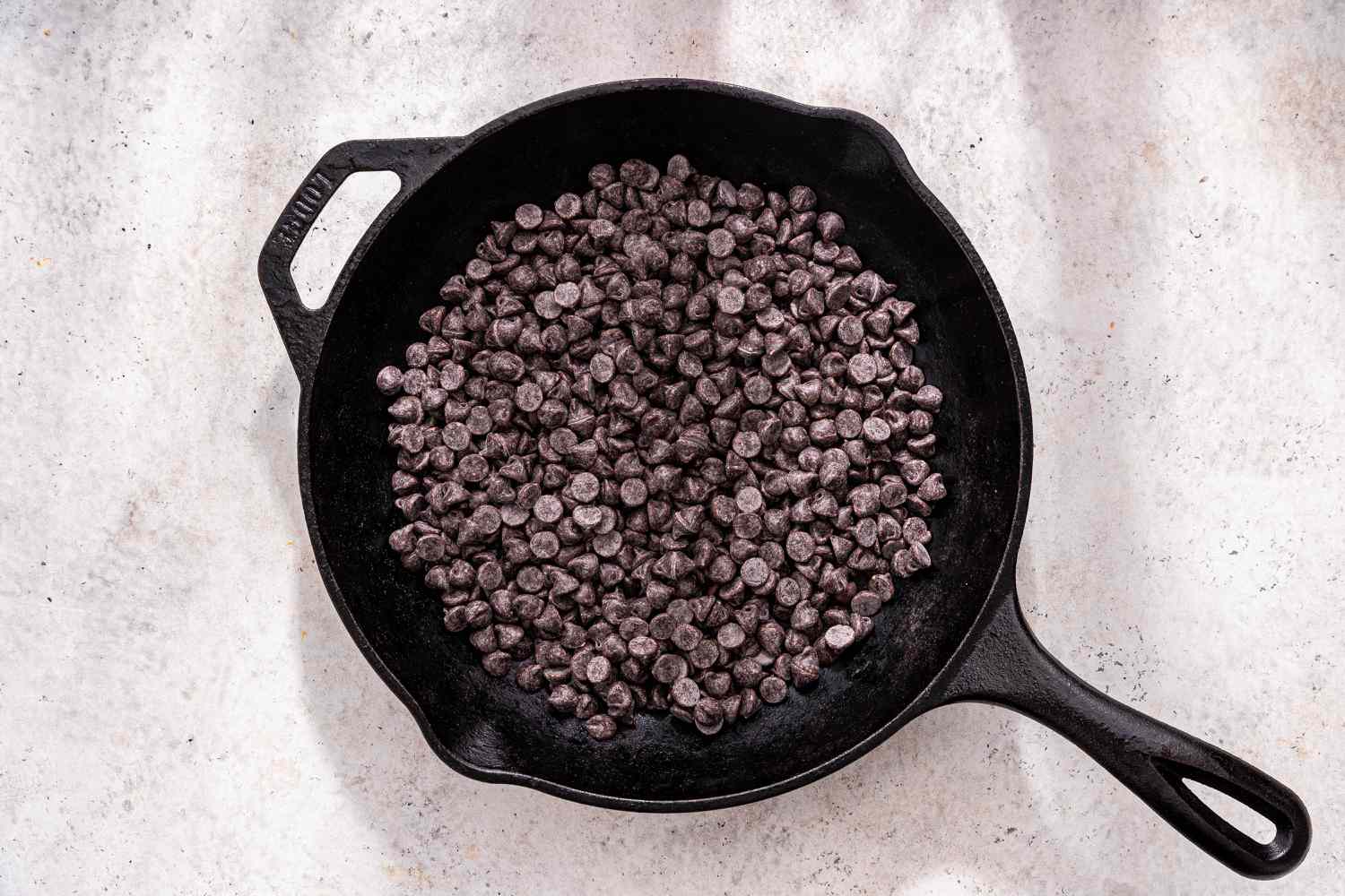 Chocolate Chips in a Skillet