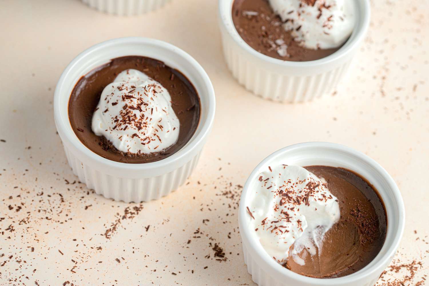 Ramekins Full of Chocolate Pots de Crème 