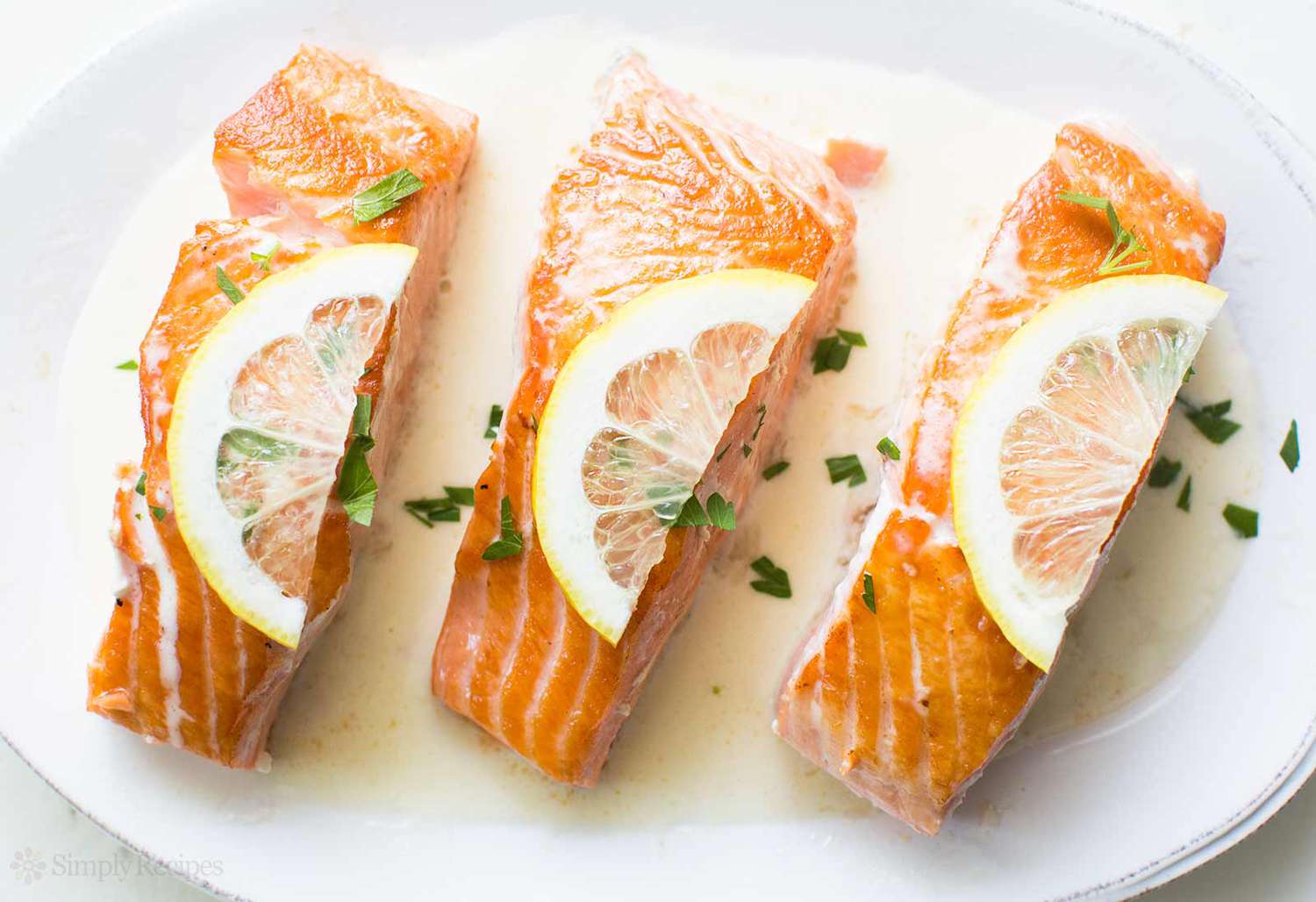 Salmon with Lemon Cream Sauce