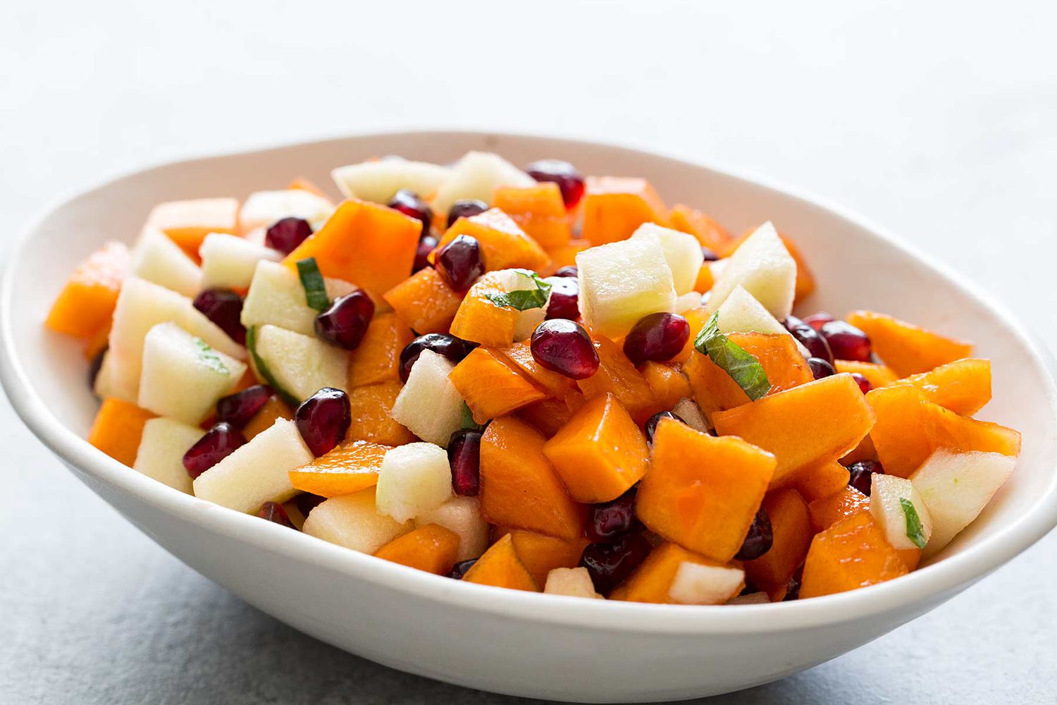 Persimmon Pomegranate Apple Salad