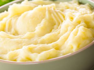 Creamy mashed potatoes in a bowl