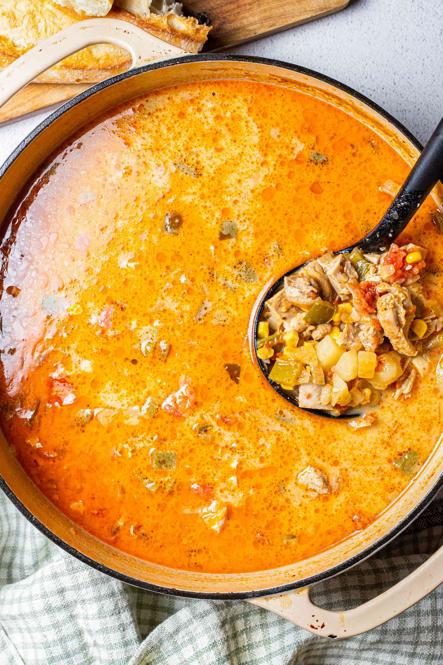 Pot of Chipotle Chicken Chowder