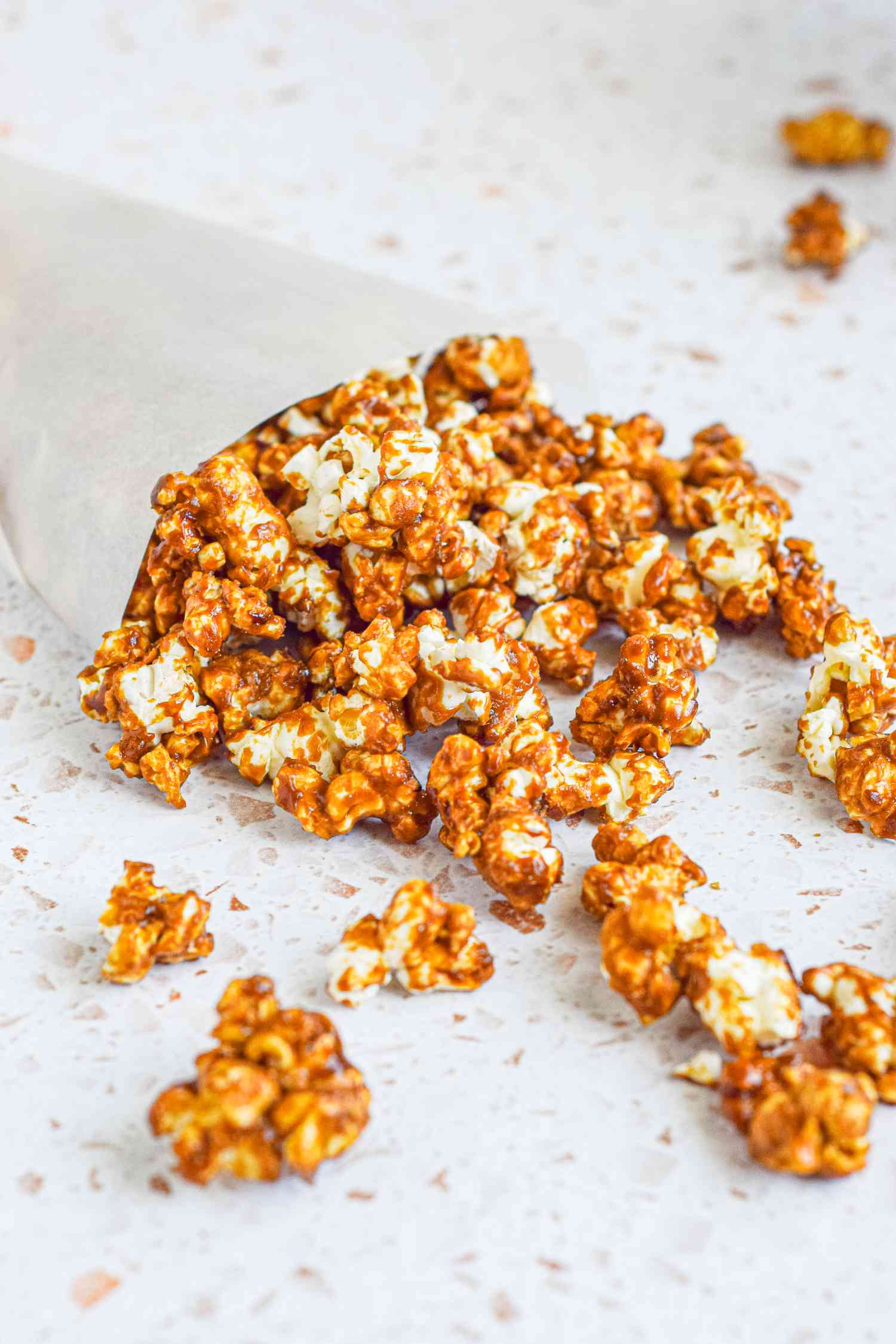 Cone of Caramel Corn (popcorn)