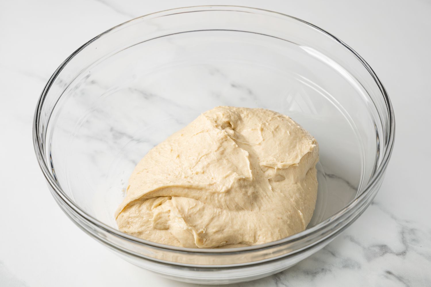 Sourdough Roll Dough in a Bowl