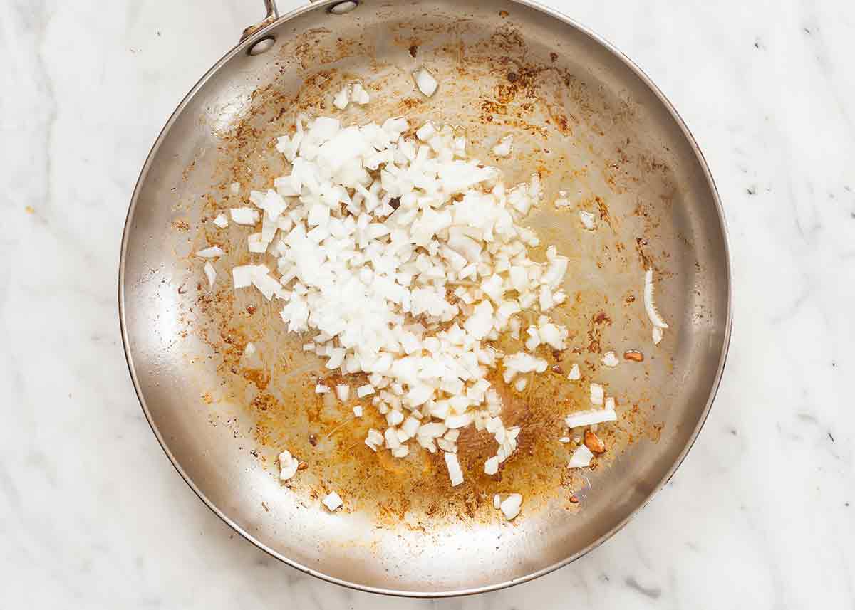 sautéing onions