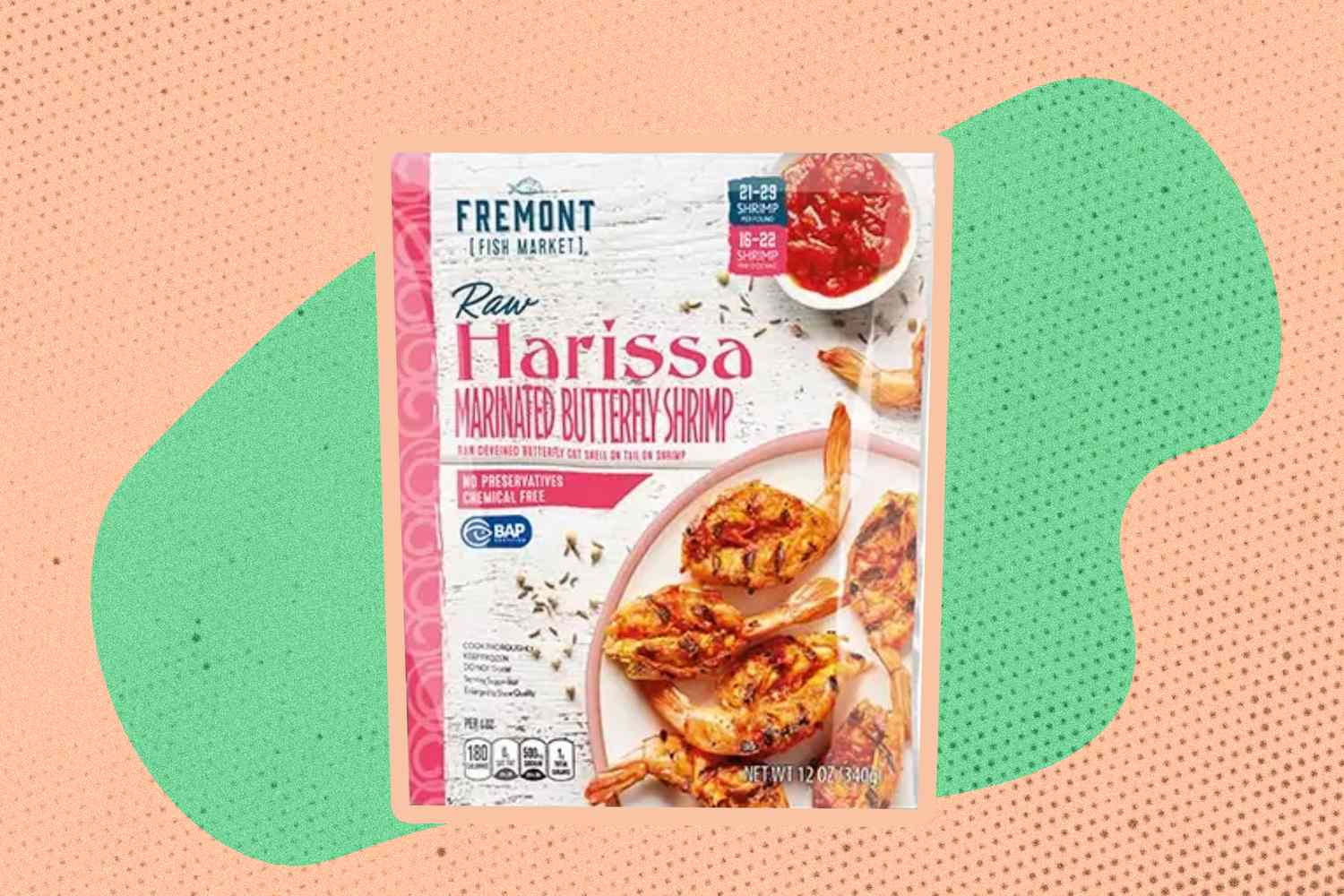 Fremont Raw Harissa package over a colorful background 