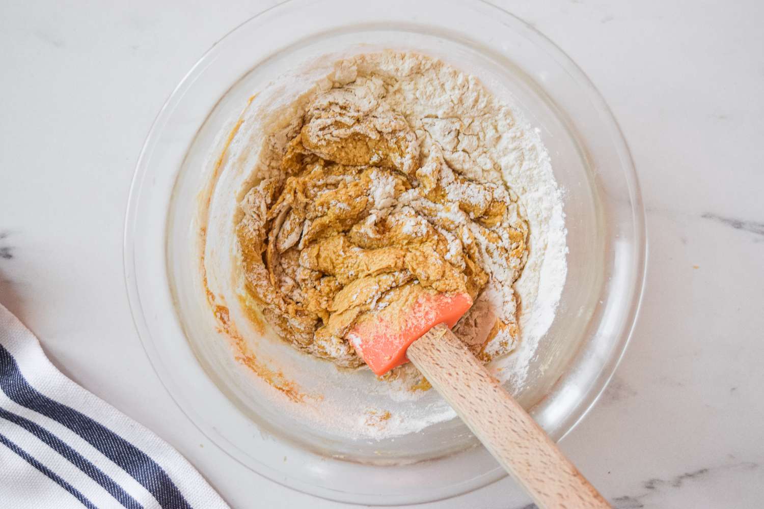 Mix Dry and Wet Ingredients for Stained Glass Cookies