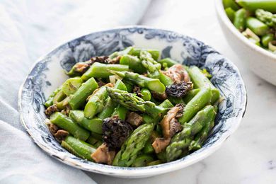 Sauteed Asparagus and Morel Mushrooms