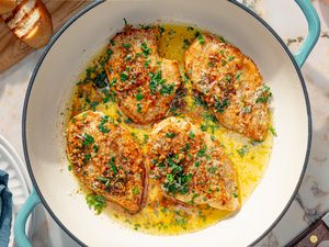 Garlic Knot Chicken Breasts on a plate