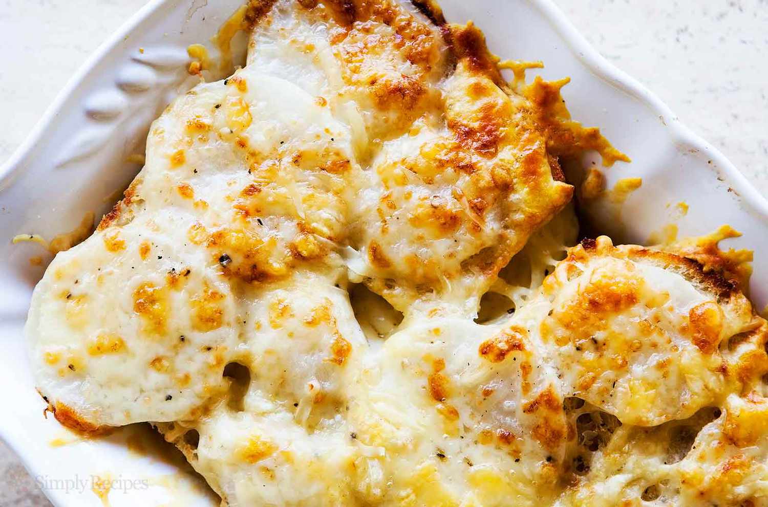 Turnip Gratin in a Casserole Dish