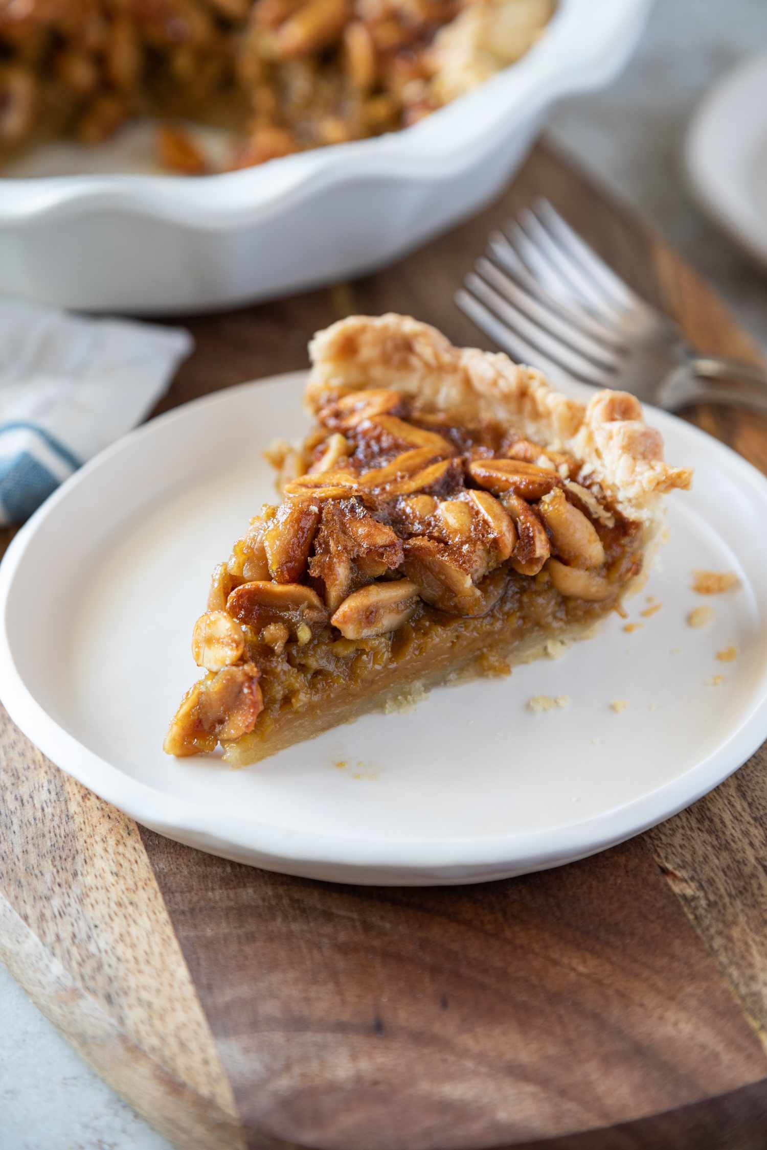 The Best Peanut Pie on a plate.