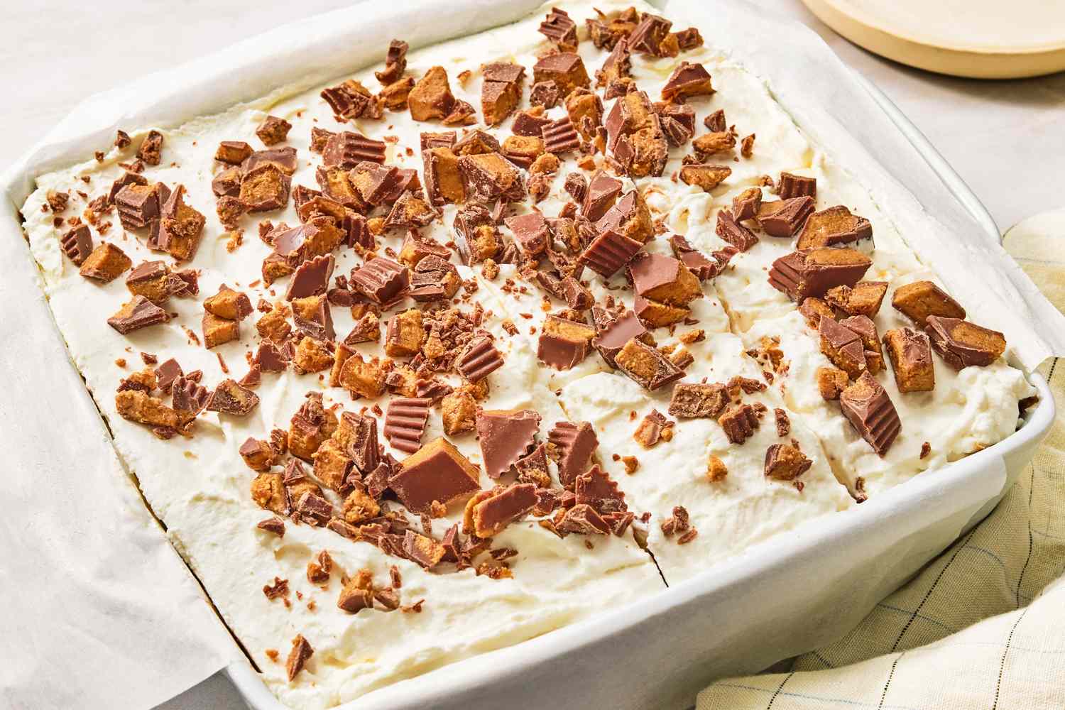 baking dish of Chocolate-Peanut Butter Delight