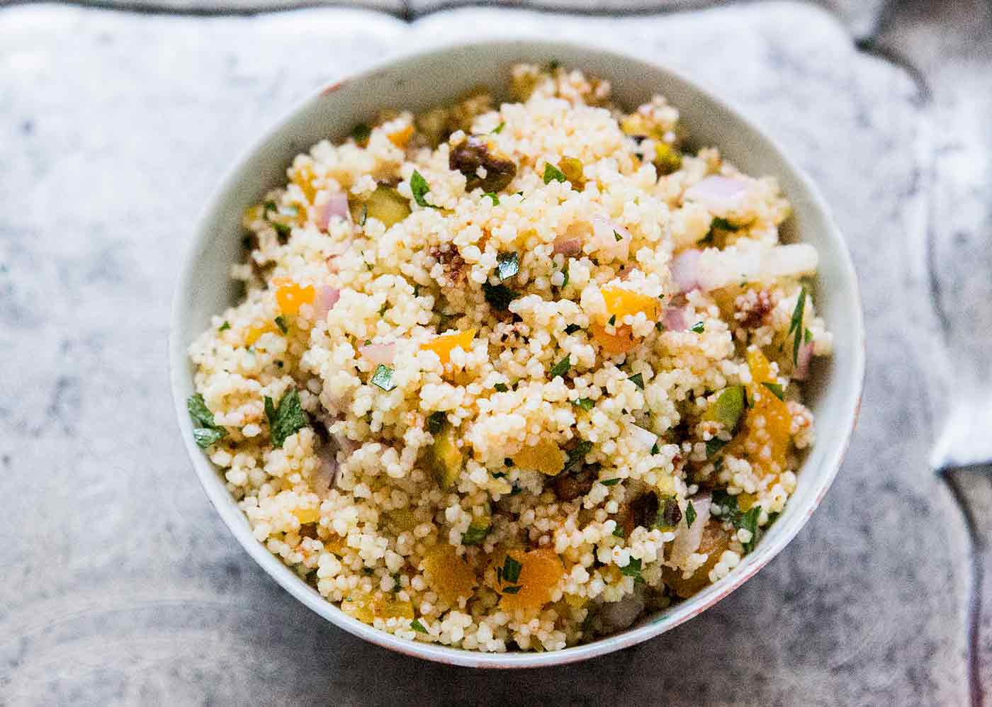 Couscous with Pistachios and Apricots