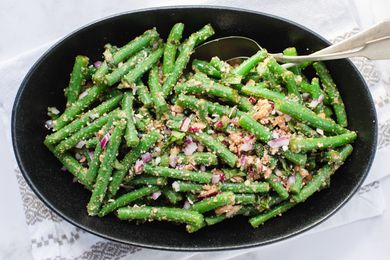 Green Bean Salad on a platter.