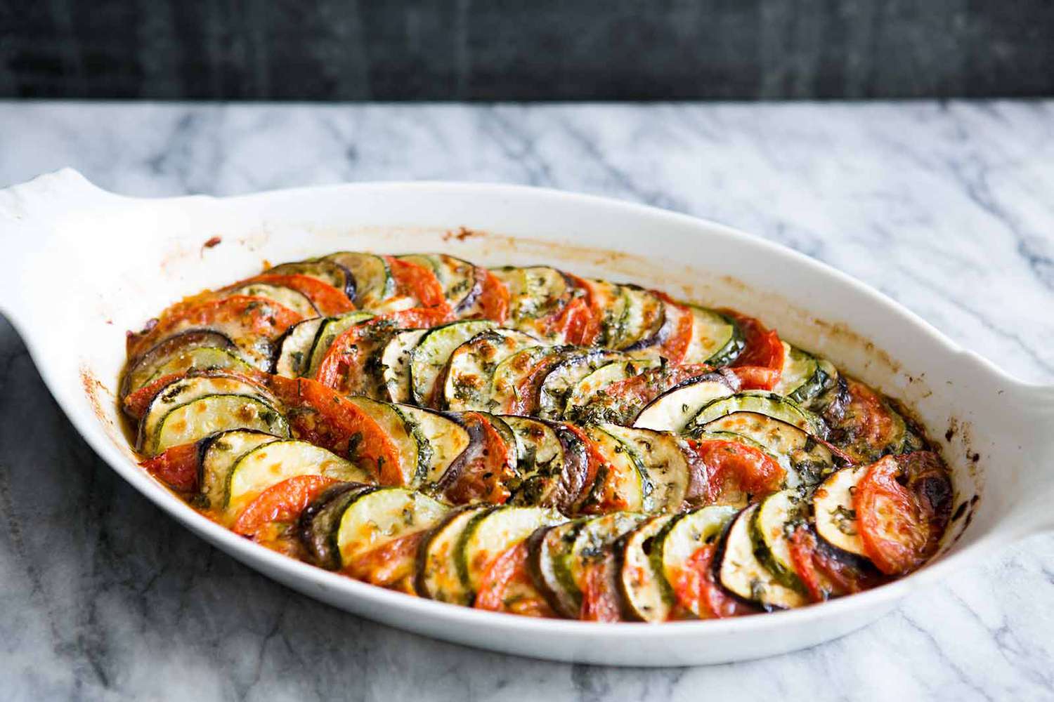 Zucchini Eggplant Tomato Gratin