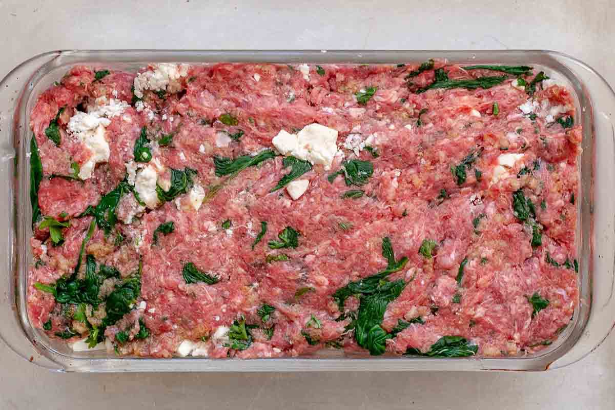 Ground Beef Meatloaf transfer to the pan