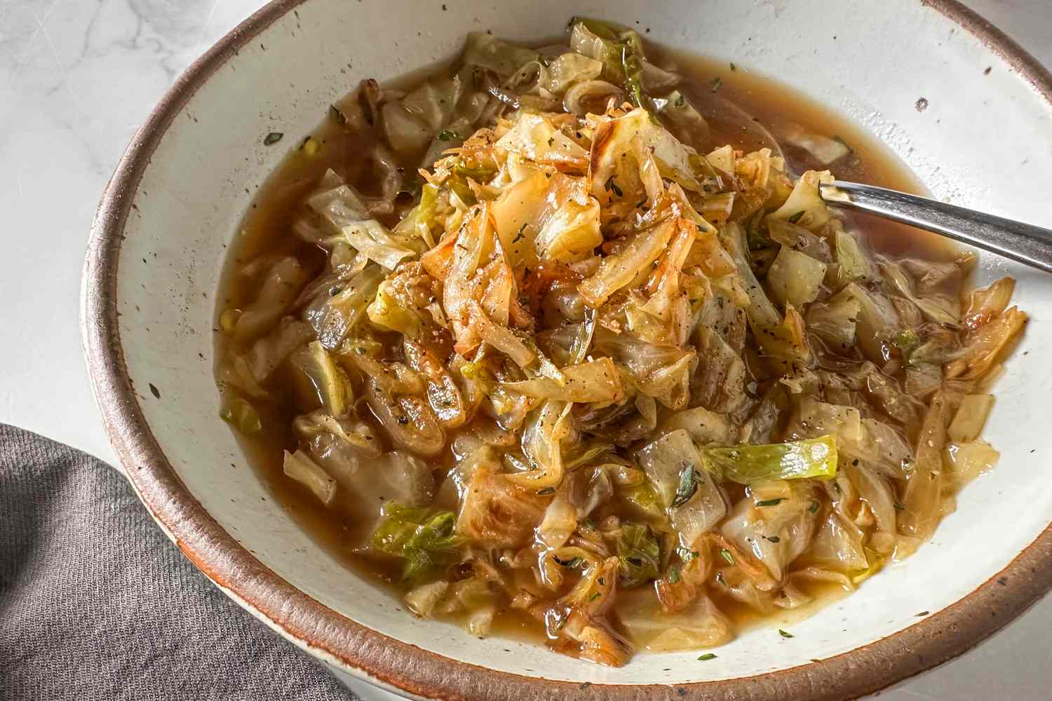 French soup with caramelized onions