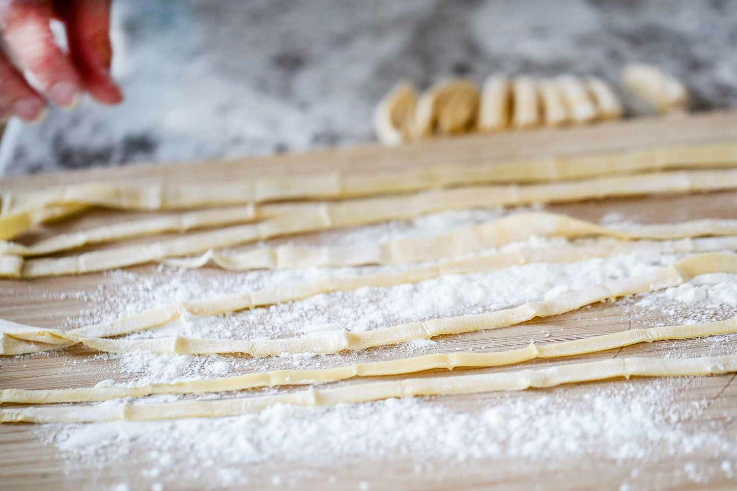 Homemade Pasta Noodles dry the noodles