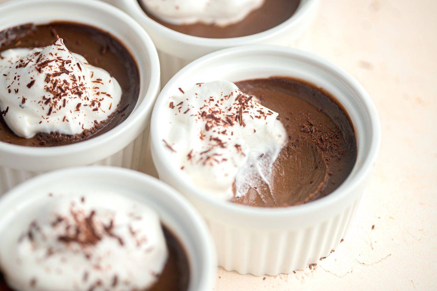 Ramekins Full of Chocolate Pots de Crème 