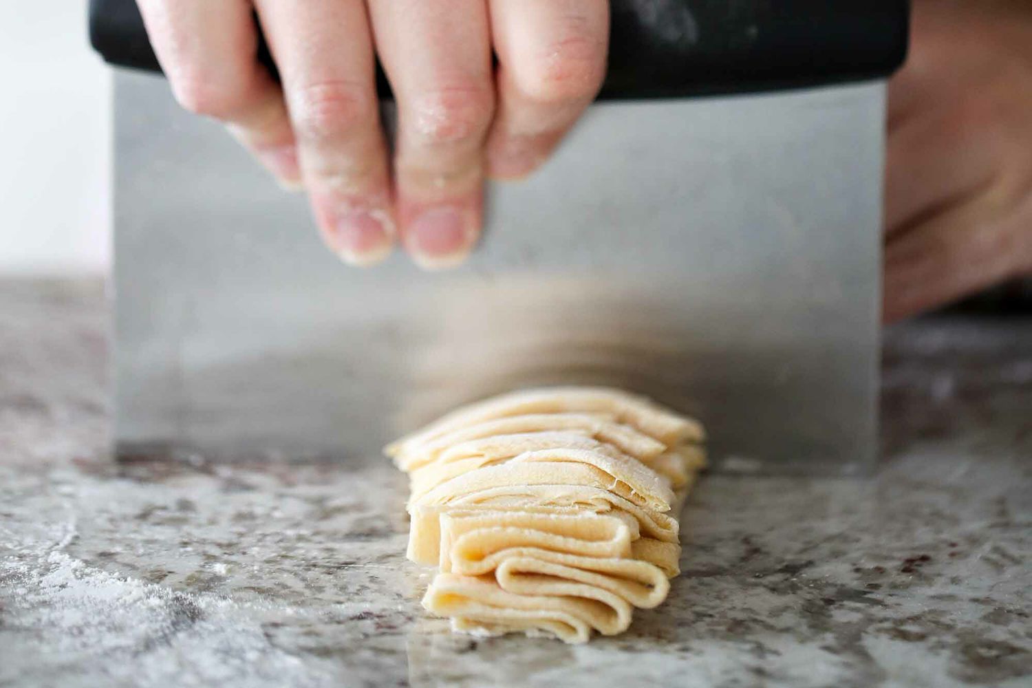 How to Make Homemade Pasta cut into noodles