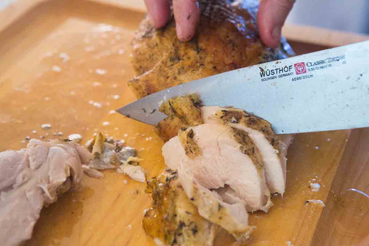 slice roasted turkey breast