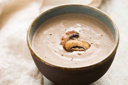 Easy Cream of Mushroom Soup in a bowl