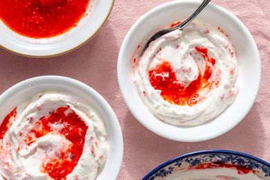 2 servings of Summer Berry Fool in bowls