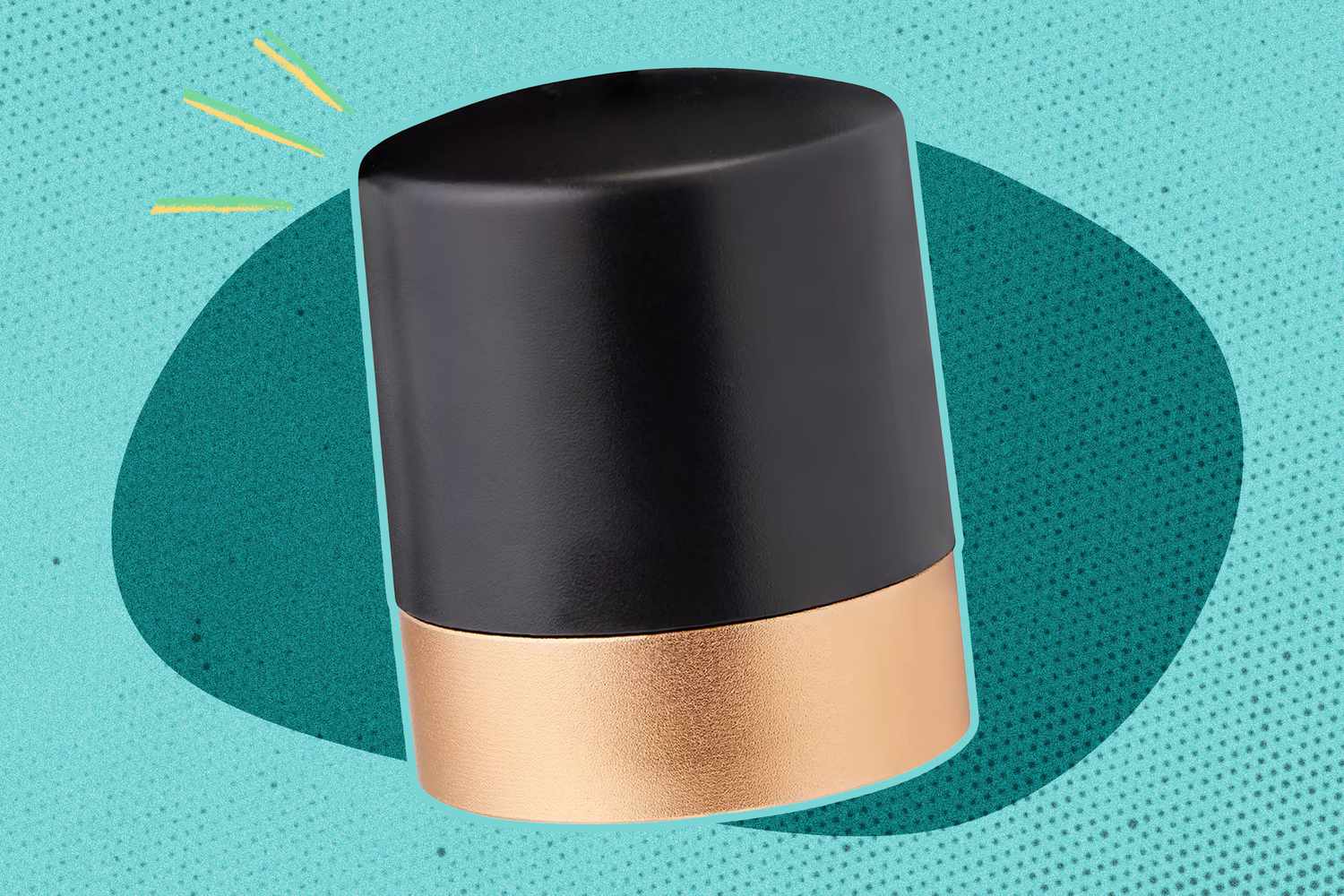 ALDI Crofton Champagne Seal on a green and blue speckled background