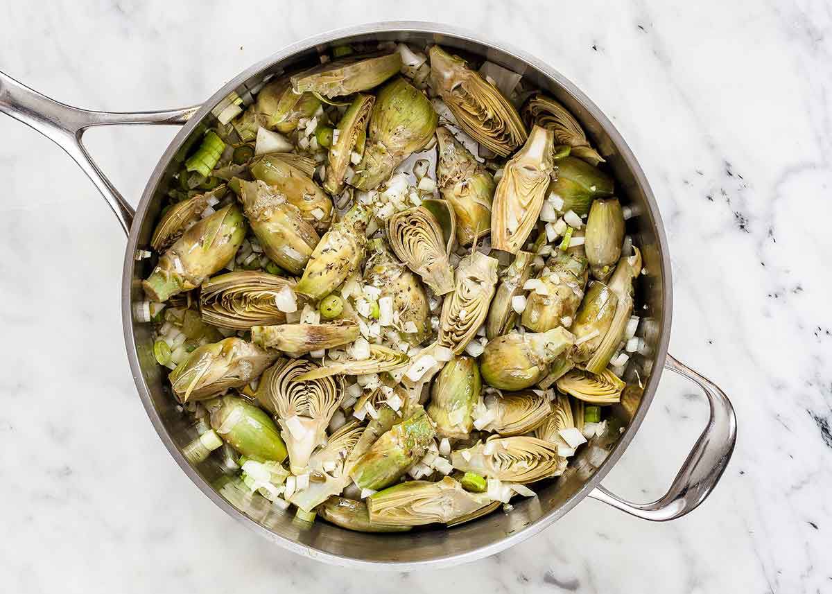 Sautéed Baby Artichokes