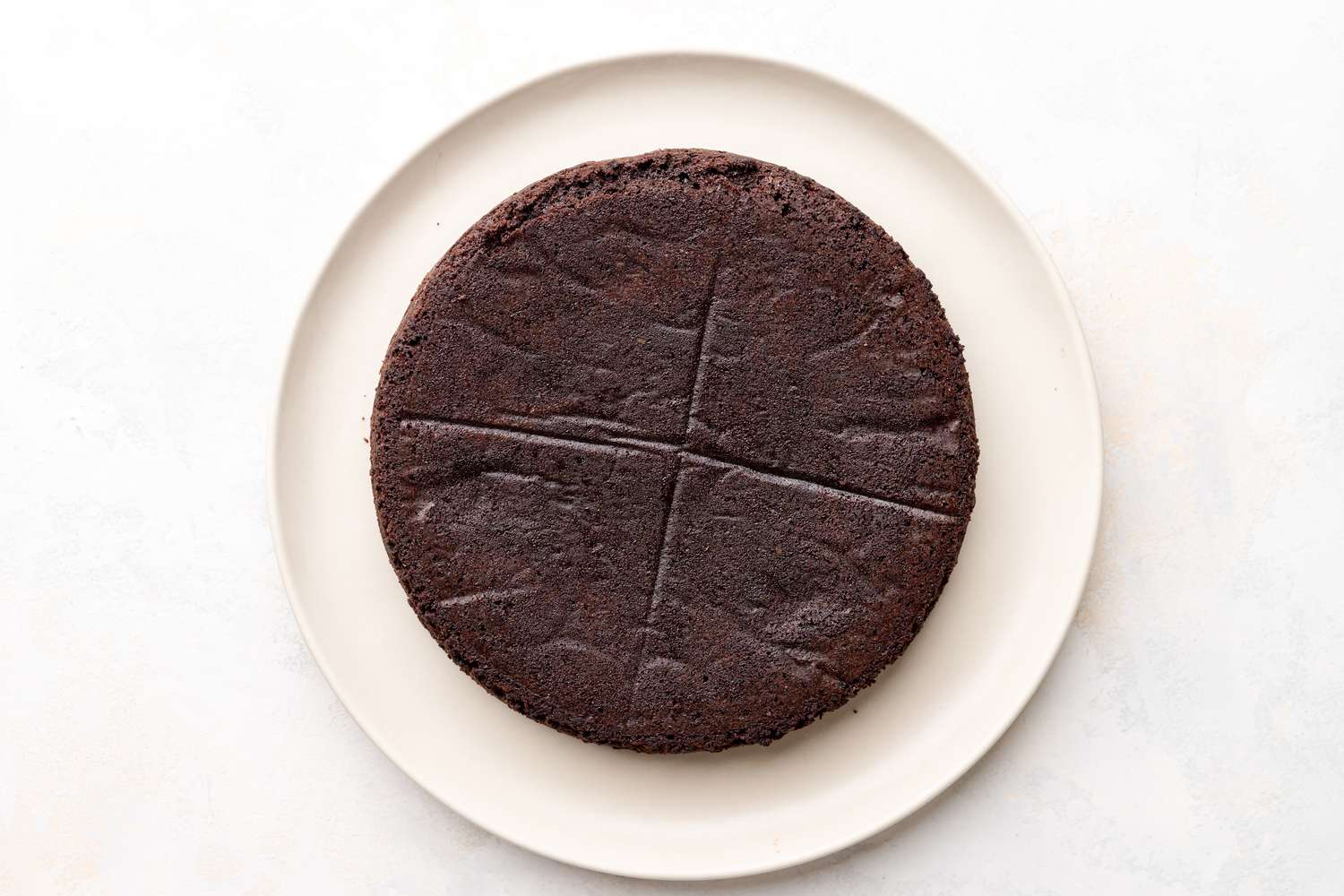 Flourless Chocolate Cake on a Plate